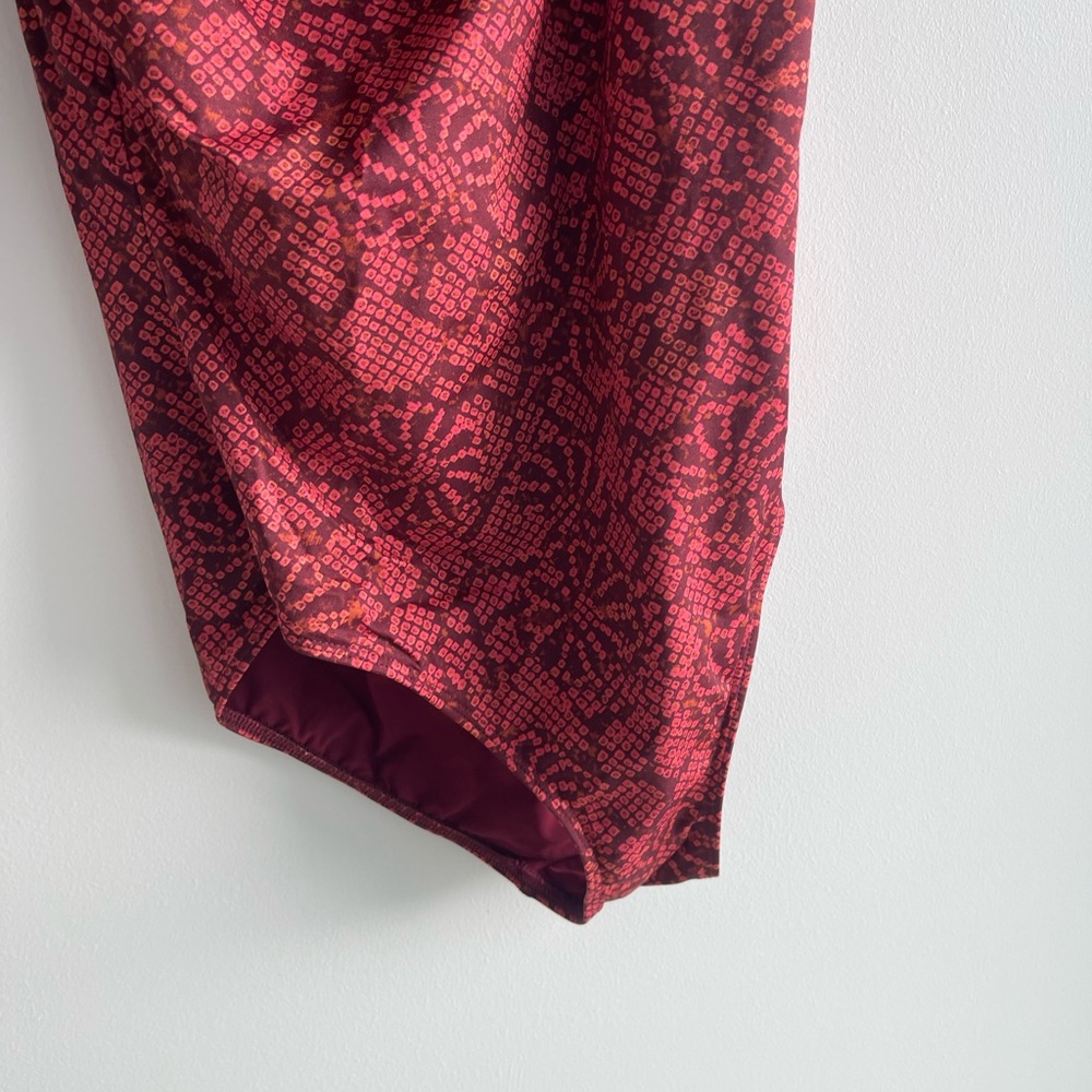 Ulla Johnson Red Patterned One-Shoulder Swimsuit - image 3